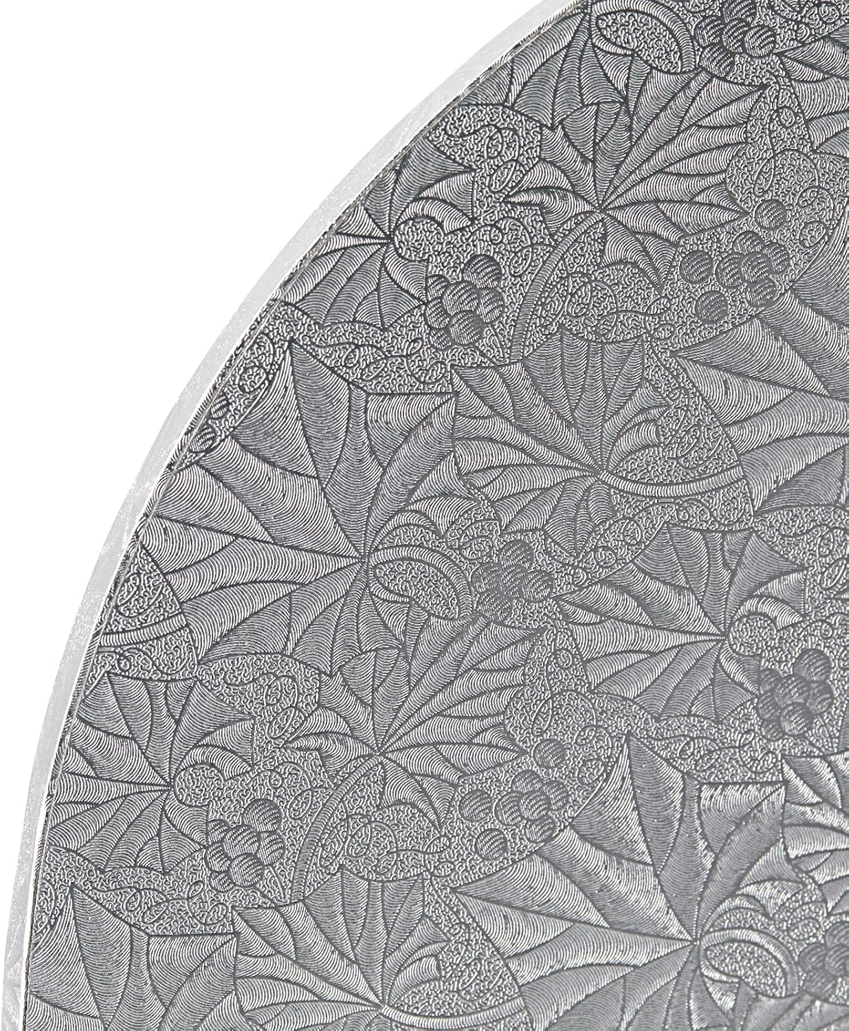 Juvale Cake Boards Rounds - 3 Piece Silver Foil Pizza Base Disposable Cake Drums, Corrugated Paper Board, 14 Inches in Diameter