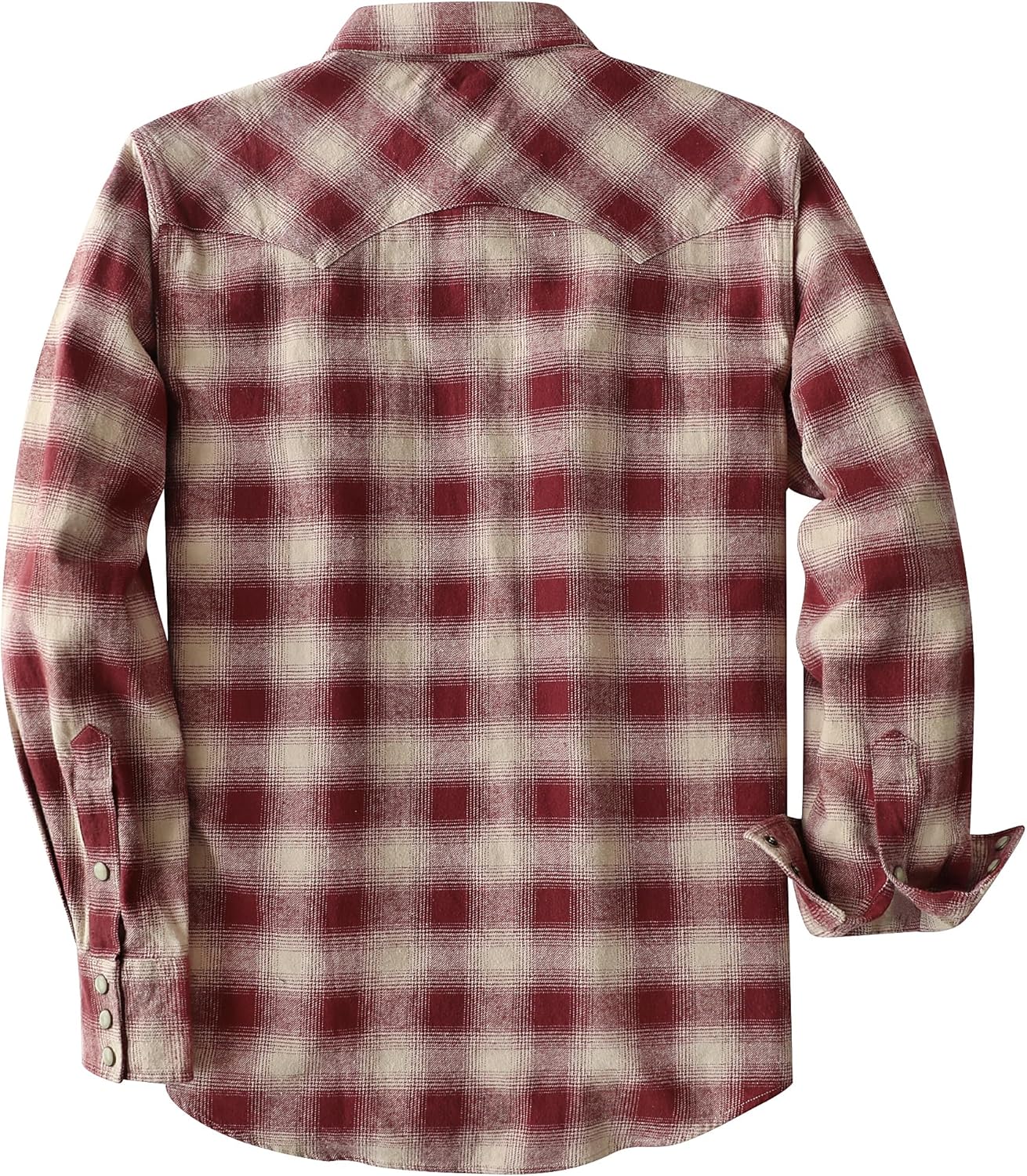 Dubinik® 6.3 oz Flannel Shirt for Men Long Sleeve Casual Cozy Snap Button Western Plaid Shirts Soft Pure Cotton - Image 2