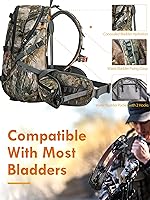Vista 4 de NEW VIEW Hunting Backpacks for Men 35L, Camo Backpack for Hunting with Rifle Bow Gun Holder, Waterproof Hunting Pack with Rain Rover