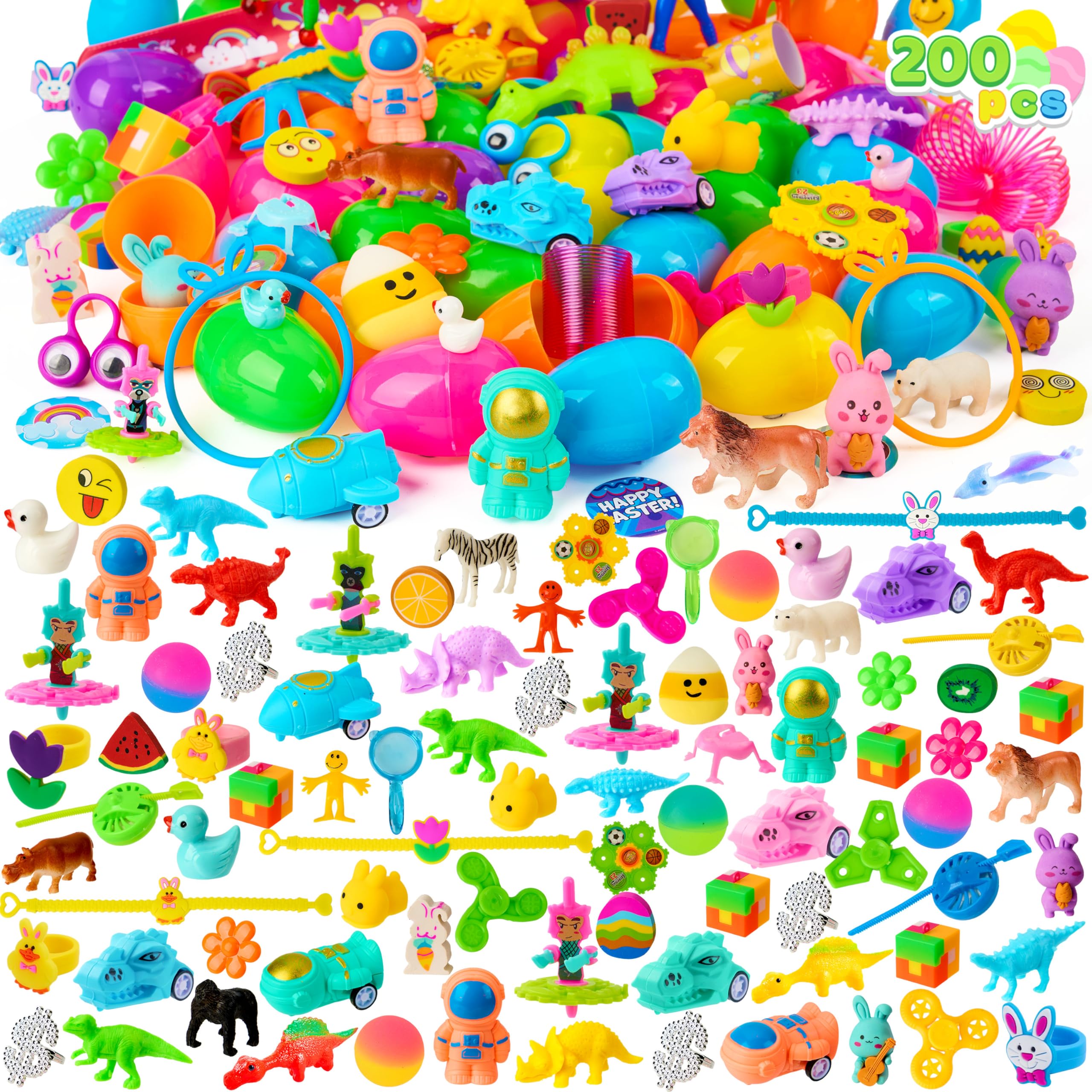 Amazon.com: JOYIN 200 PCS Easter Prefilled Eggs with Assorted Toys