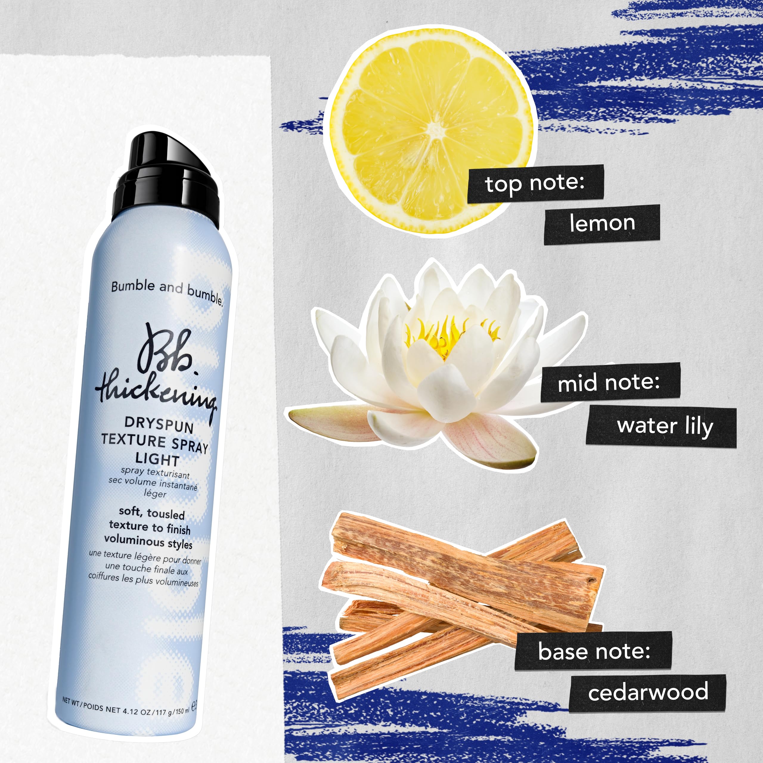 Bumble and bumble. Thickening Dryspun Texture Spray Light | Dry Texture Spray | Adds Airy Dimension and Light Hold | For Medium to Thick Straight to Curly Hair Types