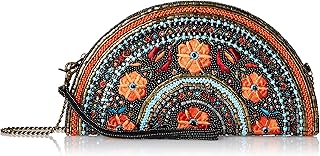 Mary Frances Viva La Noche Beaded-Embroidered Half-Circle Wristlet Handbag, Multi