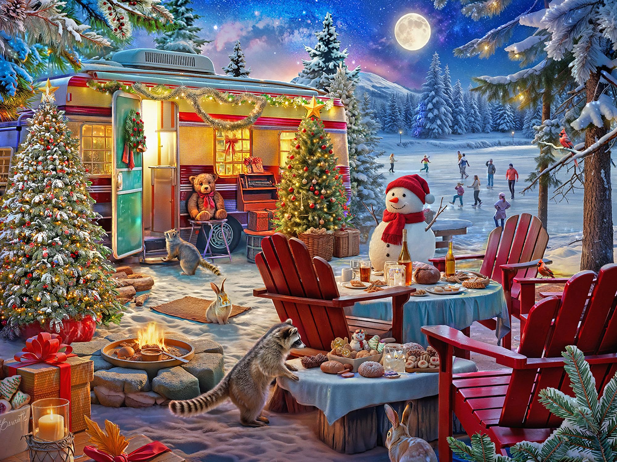 Amazon.com: Campfire Christmas Jigsaw Puzzles 500 Pieces - 500