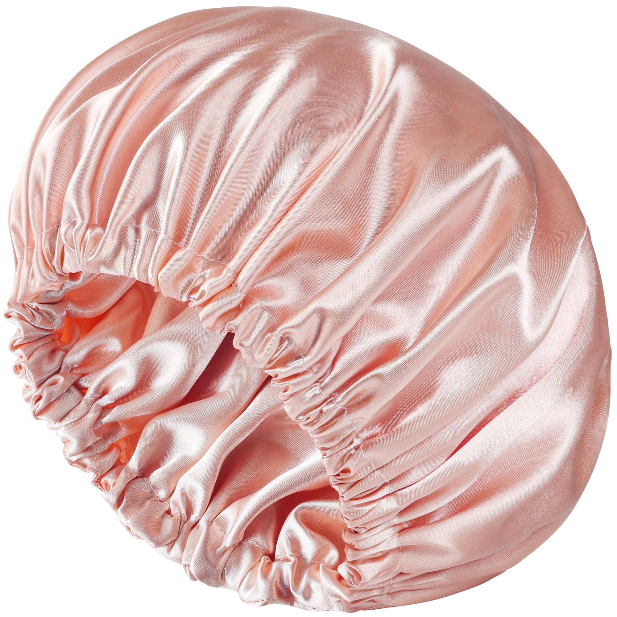 Photo 1 of Luyfrsuu Satin Bonnet Double Layer Silk Bonnet for Sleeping Women Hair Care for Natural Curly