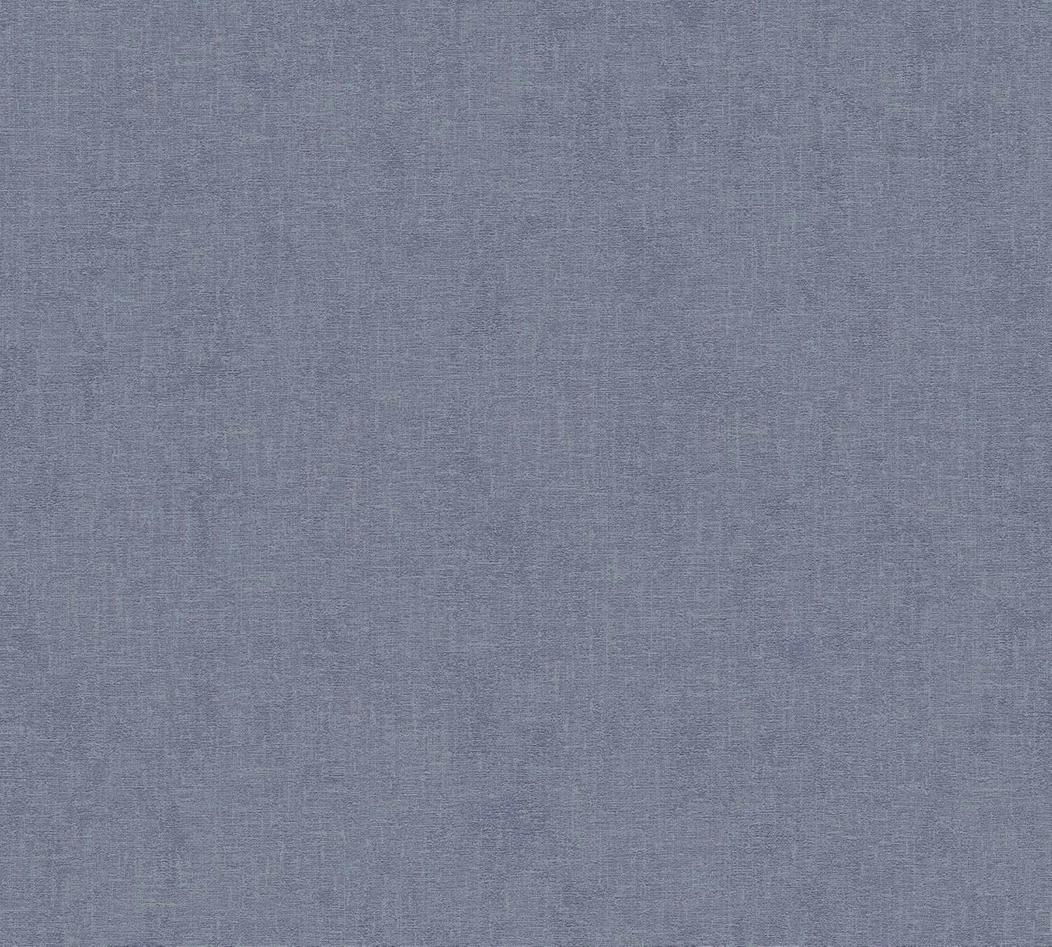 Plain Wallpaper Cosy & Relax New Walls A.S. Création Non-Woven Wallpaper 10.05 m x 0.53 m Blue Made in Germany 373954 37395-4