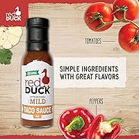 Vista 2 de Red Duck Salsa orgánica para tacos deliciosamente suave, sin gluten, vegana, 8 onzas
