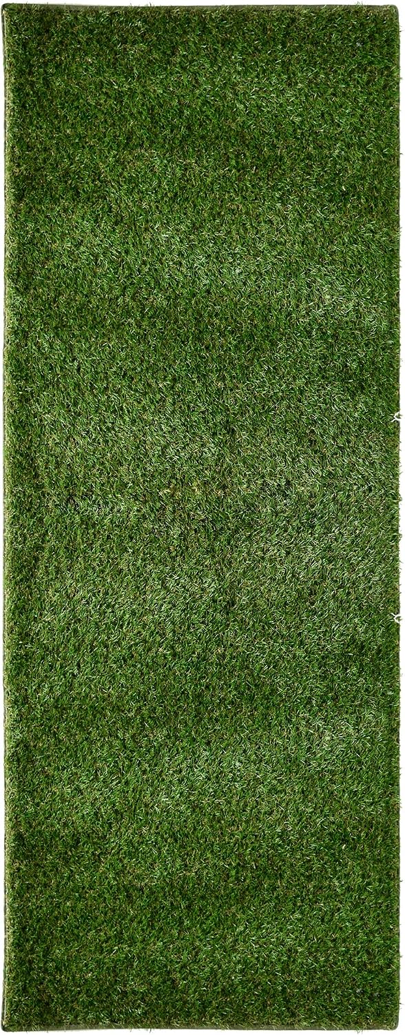 Artificial Thick Realistic Grass Mats & Rugs 3' X 8' Synthetic Finished Rug Indoor Outdoor Garden Landscape,Pet Pad Dog,Deck, Pre-Finished Edges Fake Grass