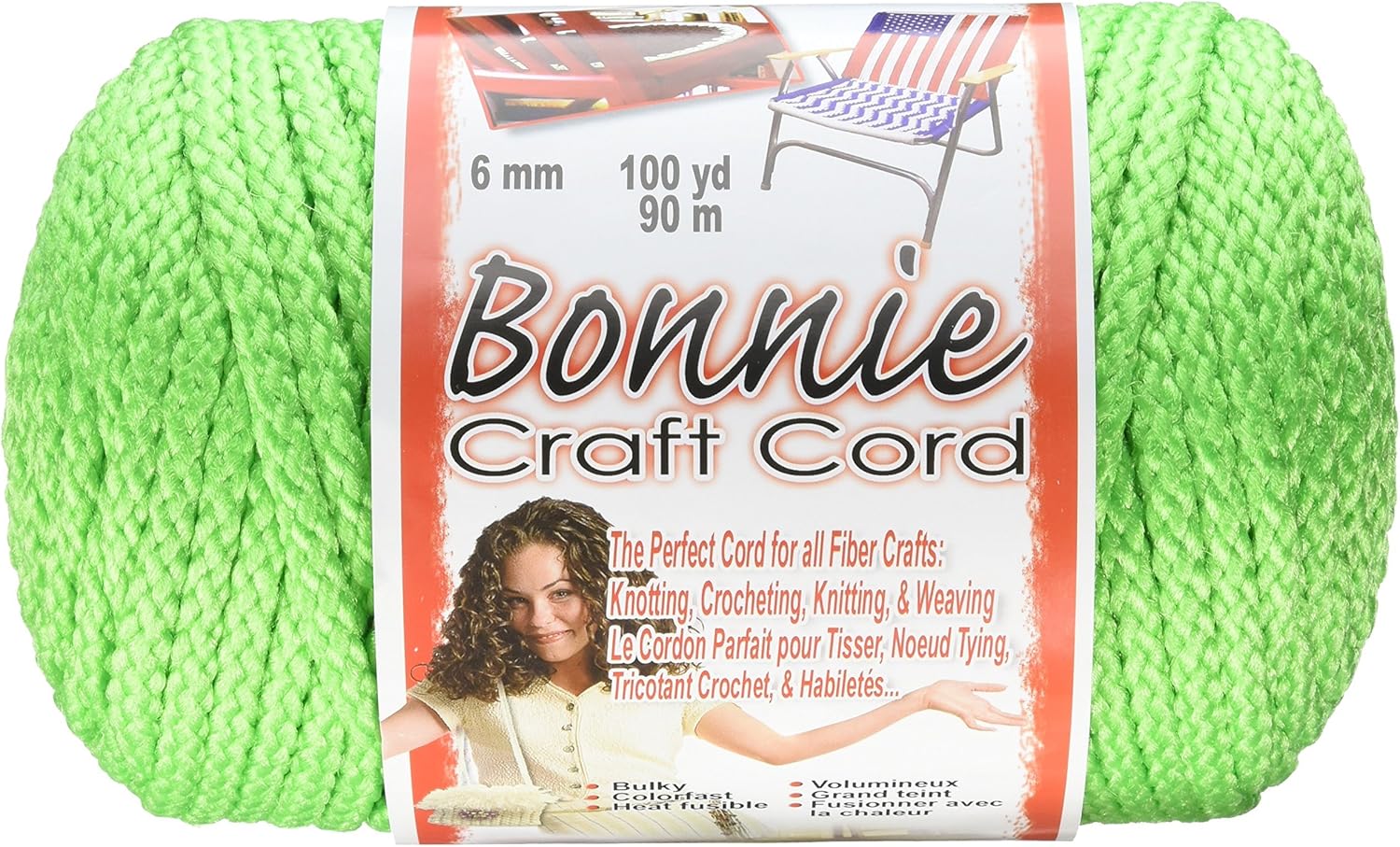 Pepperell Bonnie de macramé Craft Cord, 6mm 100-yard, Parrot Colombia