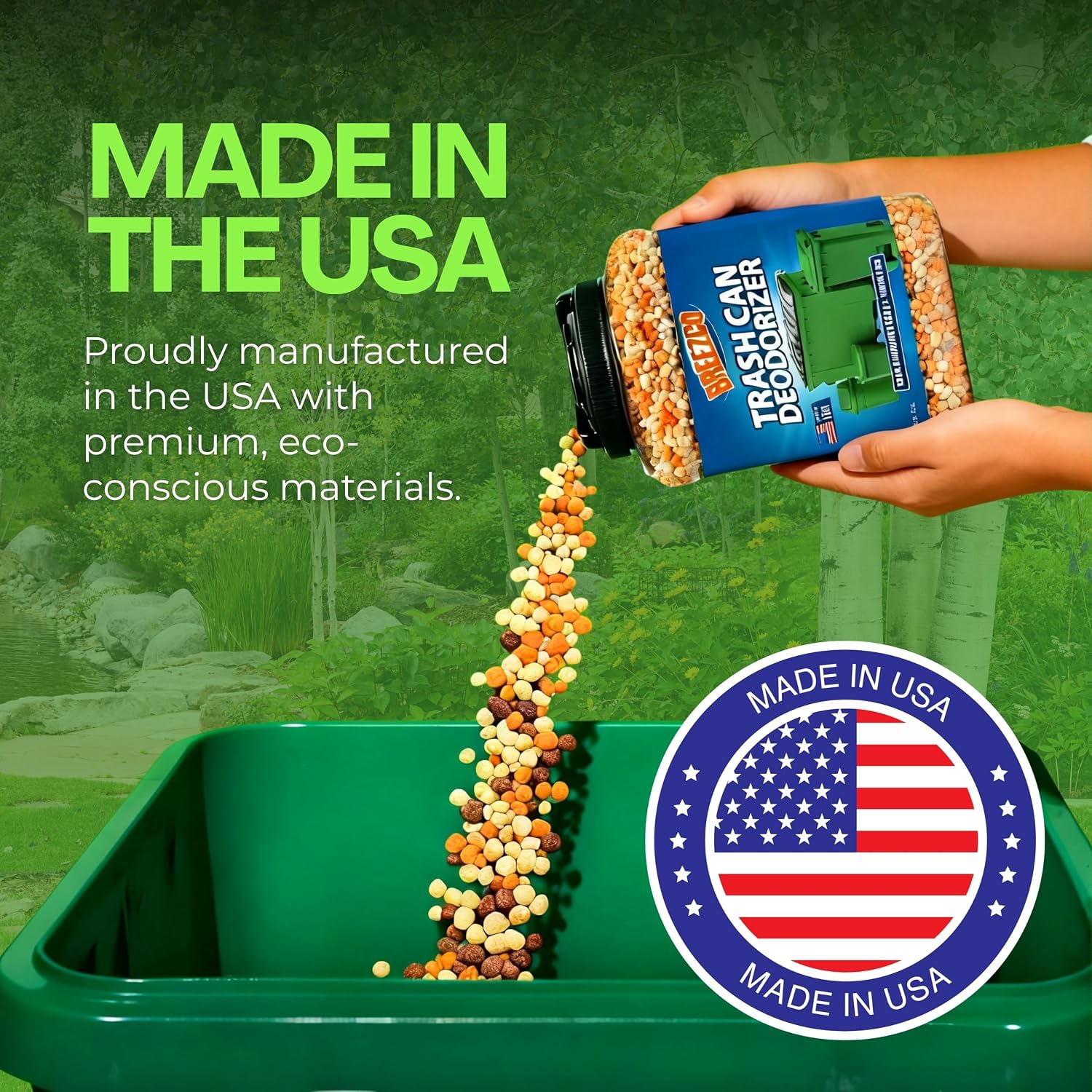 Trash Can Deodorizer 1.5 lb, Odor Eliminator & Liquid Waste Absorber