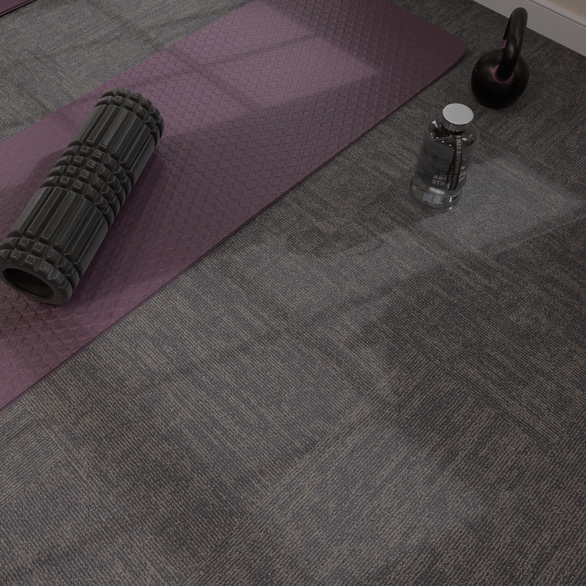 Shaw Rovigo Carpet Tiles (24"x24") – Glue-Down Commercial & Residential Flooring, Puerto Brown, 12 Tiles/Box (48 Sq. Ft)