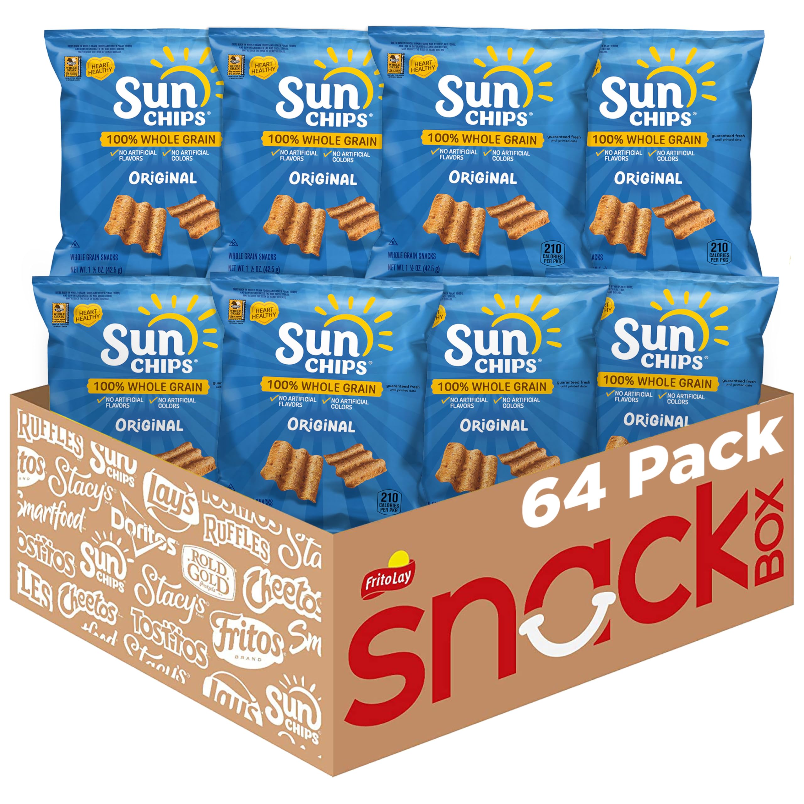 SunChips Original Multigrain Snacks, 1.5 Ounce (Pack of 64)