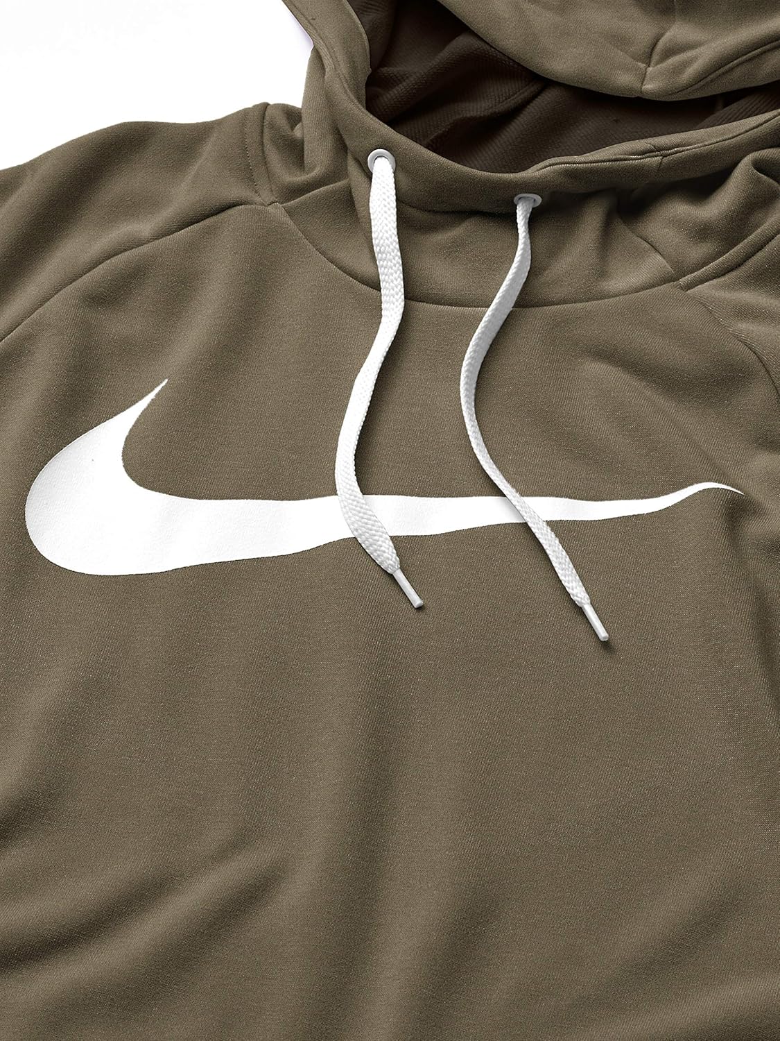 Nike mens Men's Nike Hoodie Pull-over Swoosh X-Large Cargo Khaki/White