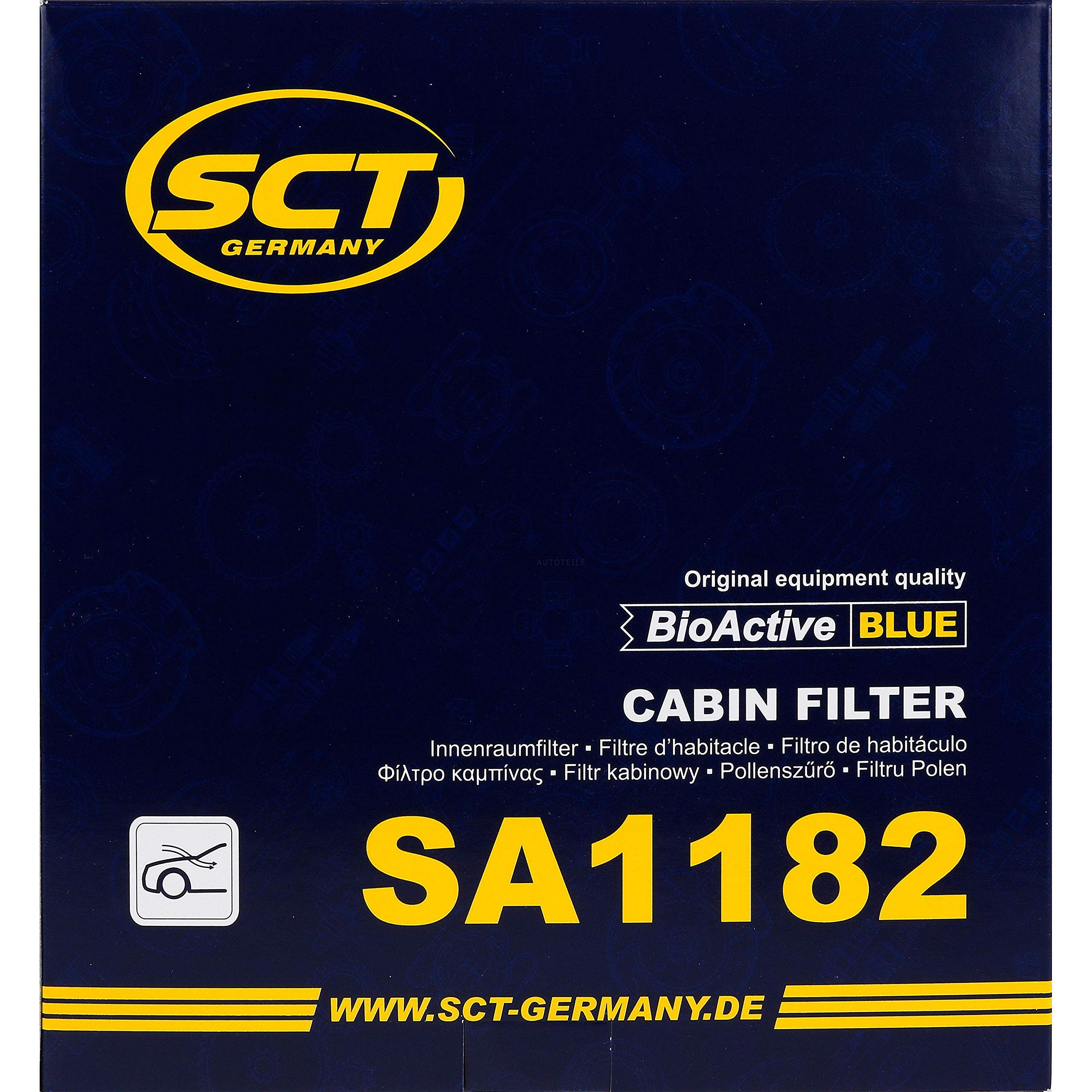 Set 85579575 SA 1182 22 filtros originales SCT para habitáculo, filtro de polen