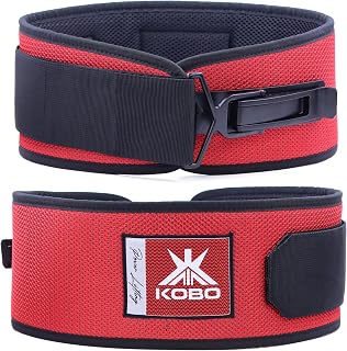 Kobo Flex Weave Lever Powerlifting Belt Bodybuilding Deadlift Squat Workout Strength Training for Men & Women (XS) Price In India