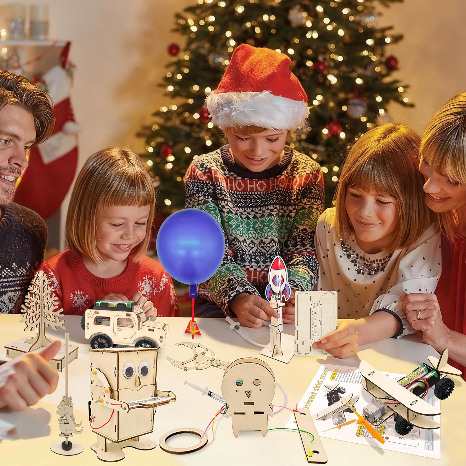 Kortes 24 Days STEM Advent Calendar 2025 for Christmas Countdown, Science Building Project Craft for Ages 8 9 10 11 12, 3D Wooden Model Kit, STEM Toys for Kids Classroom Christmas Advent Gifts