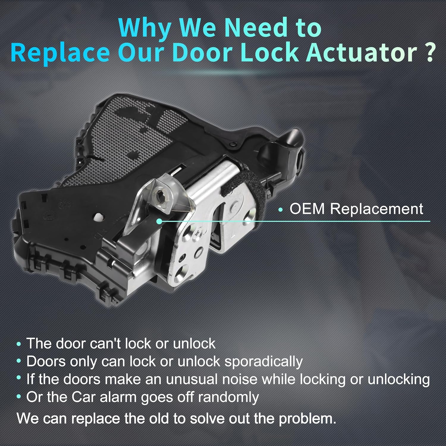 X AUTOHAUX Replacement Front Left Driver Side Power Door Lock Actuator Motor for Toyota 4Runner 2003-2009 for Toyota Camry 2002-2006 Door Latch Actuator Assembly No.6904002120 Black