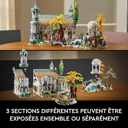 LEGO Icons The Lord of the Rings: Rivendell - Collectible LotR Display Set for Adults with 15 Unique Minifigures incl. Gandalf, Legolas, Aragorn & Frodo - 10316 - 4