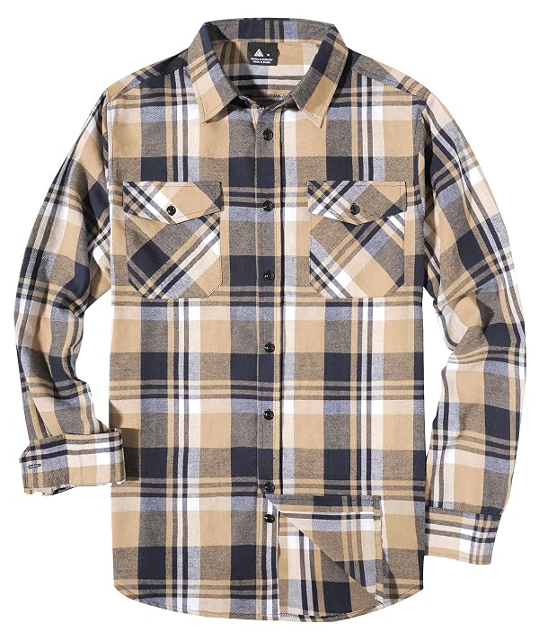 ZITY Mens Flannel Shirt Long Sleeve Plaid Shirt with Pocket Shirts by ZITY - Used condition - Image 2