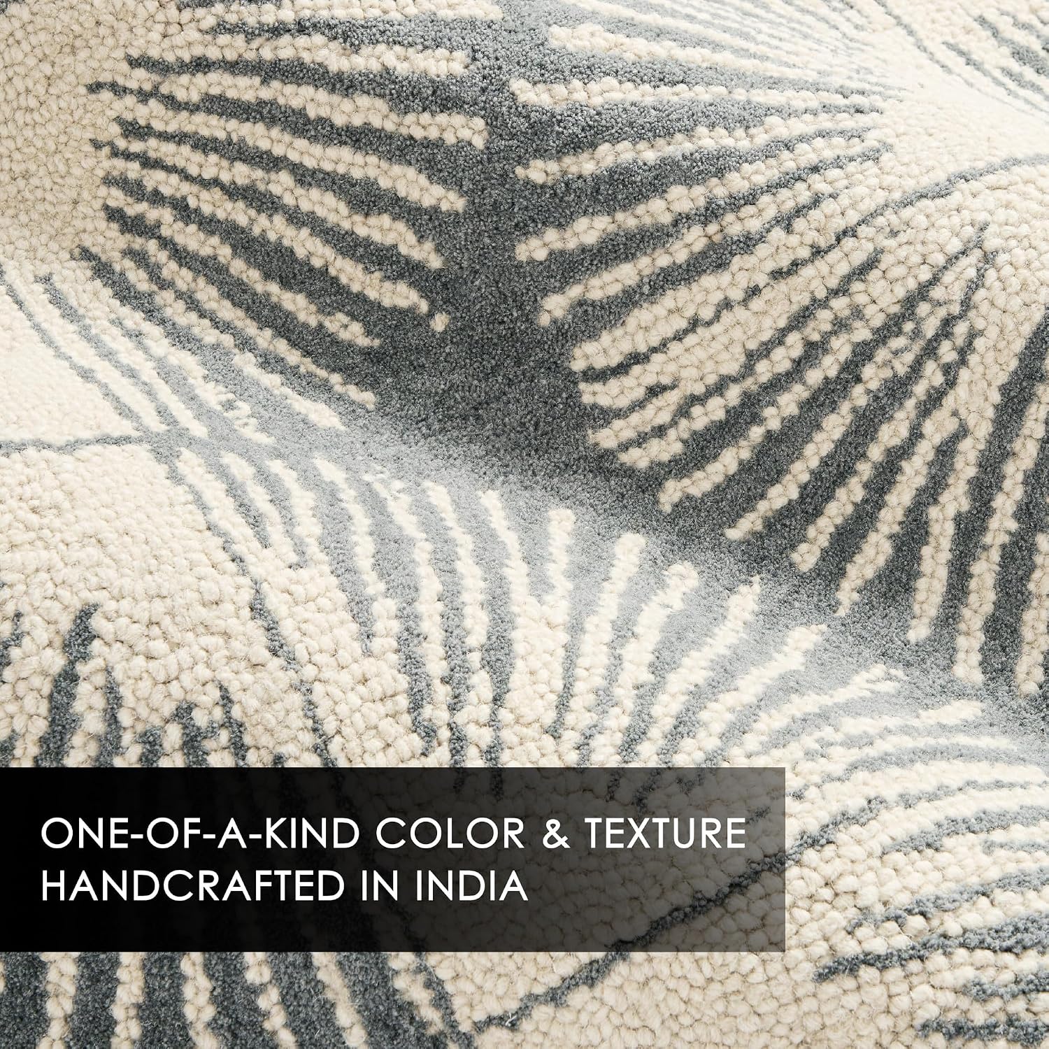 Nicole Miller New York Kendall Fluted Geo Handcrafted Area Rug, 100% Wool Rug, Grey, 3'x5'
