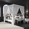 ARGİMO Bed Bed Pero Sultan Bedroom Double Wrought Iron Style Metal Bed 160 x 200 Without Mosquito Net