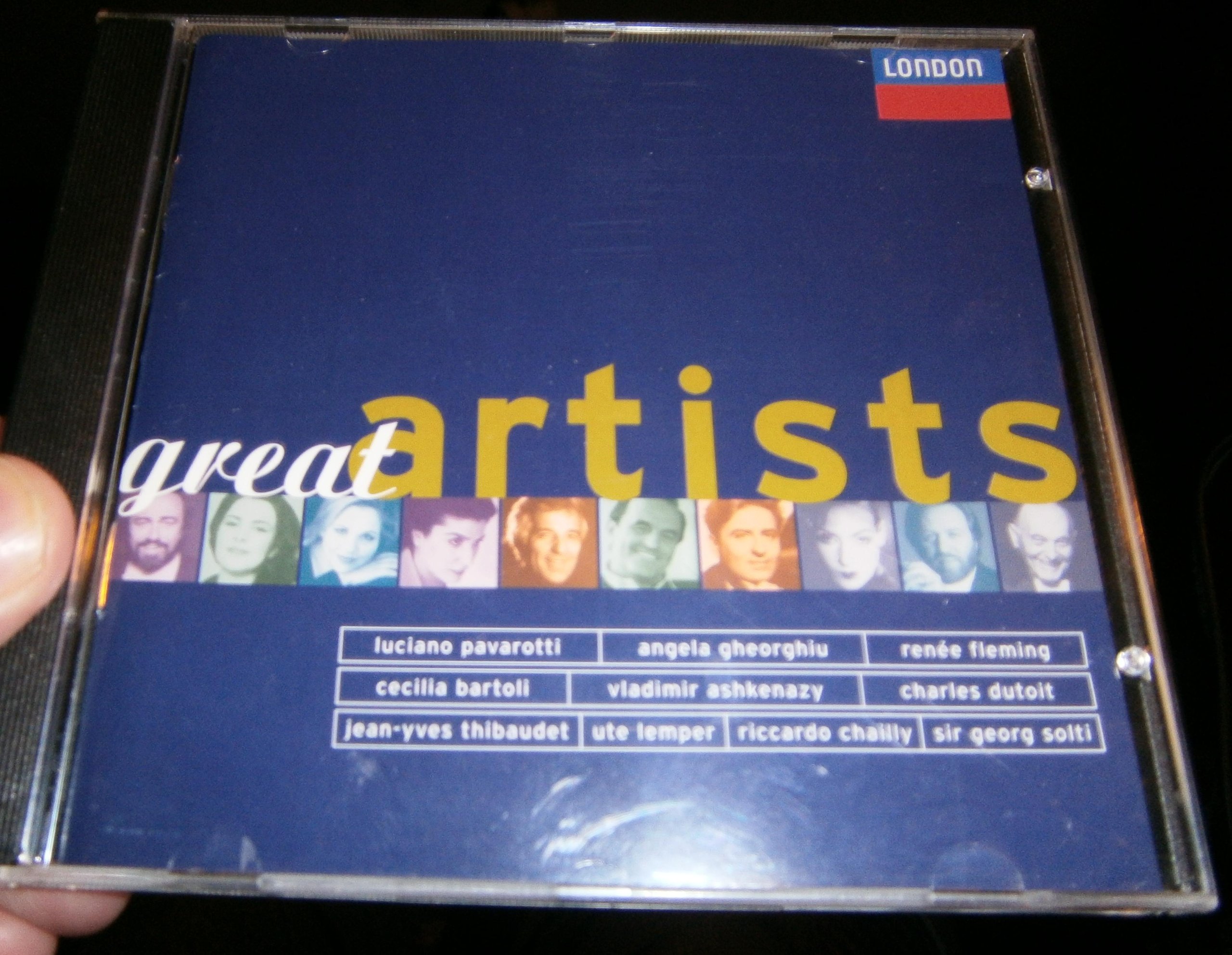 Great Artists [Audio CD] Luciano Pavarotti; Angela Gheorghiu; Renee Fleming; Cecilia Bartoli; Vladimir Ashkenazy; Charles Dutoit; Jean-Yves Thibaudet; Ute Lemper; Riccardo Chailly and Sir Georg Sotti