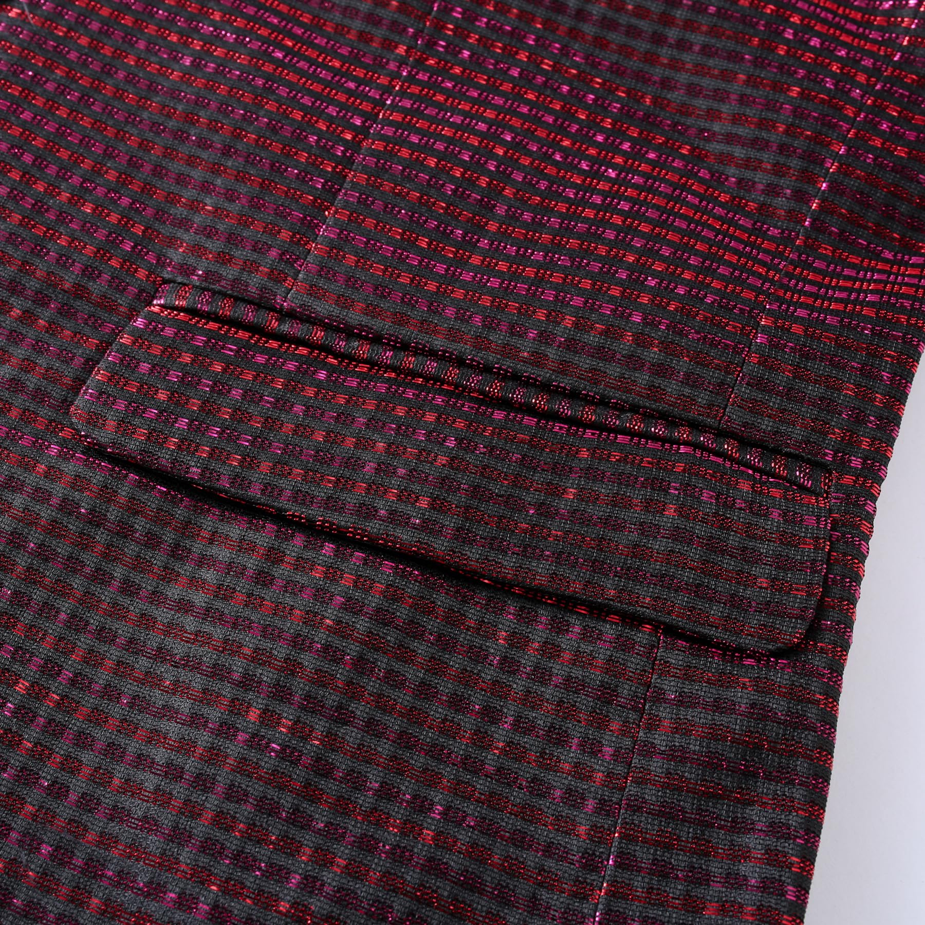 YFFUSHI Blazer Hombre Smoking Elegante Brillante con Cuello de Pico Esmoquin Slim Fit para Cenas Bodas y Galas