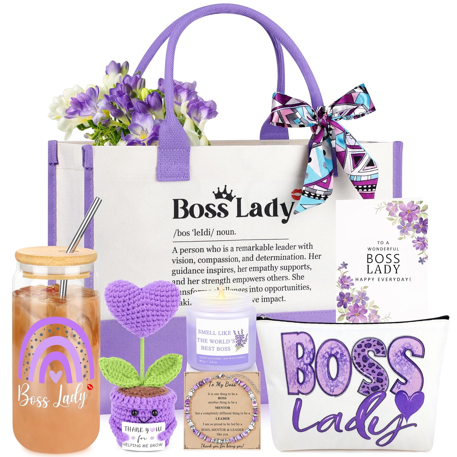 JoycuFF Boss Gifts for Women, Best Boss Lady Bosses Day Gifts for Women Christmas Birthday Boss Day, Best Choice for Female Present