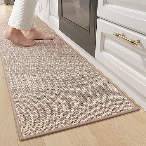 Color&Geometry Tapete de cocina, alfombras de cocina antideslizantes, lavables con parte trasera de goma, tapetes de cocina para el suelo delante