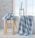 Nautica - Serviettes de bain, très absorbantes & Essentiels de salle de bains doux, certifié Oeko-Tex (Oak Lake Blue, 6-Piece)