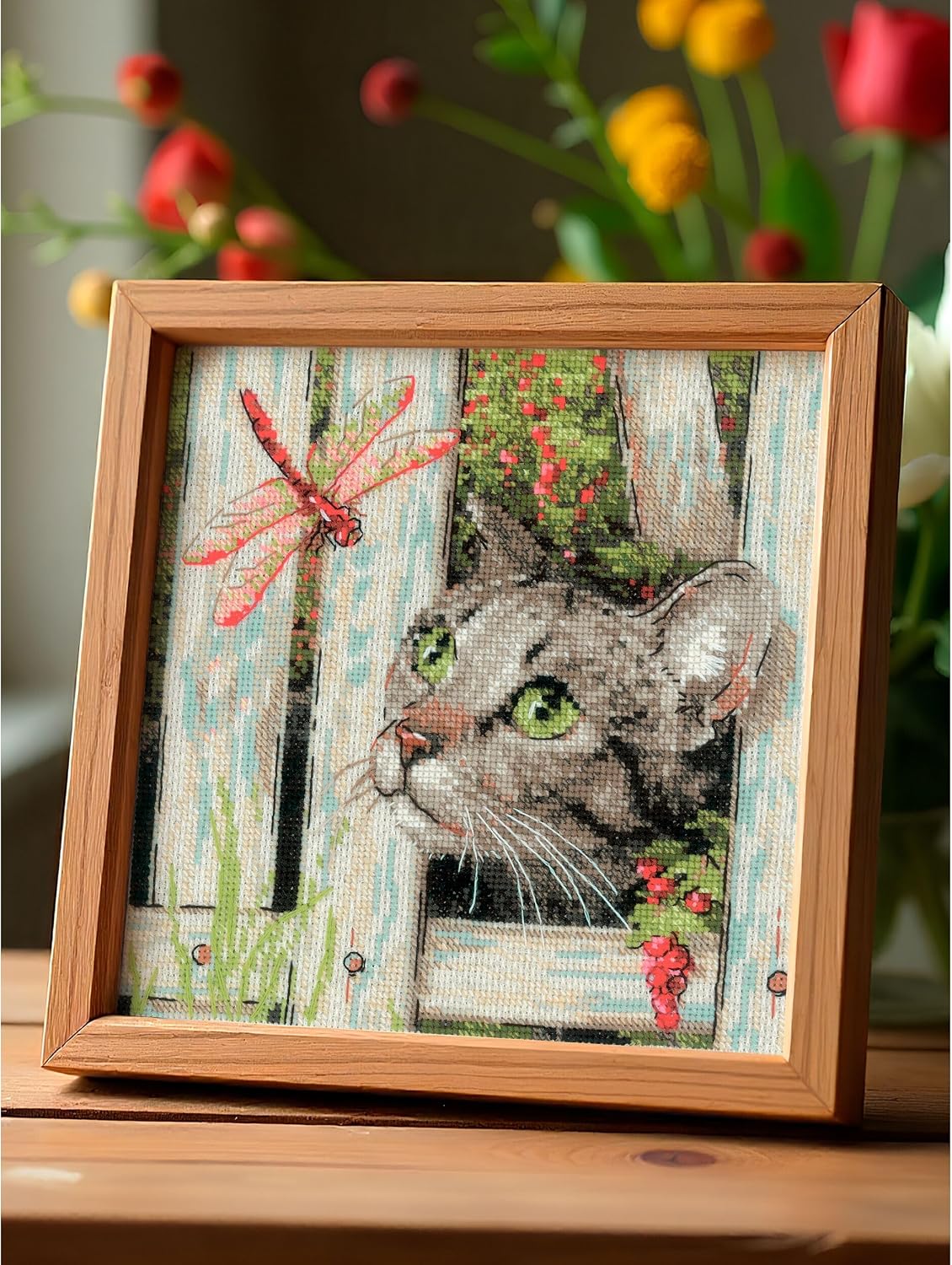 RIOLIS - Who are You? 2289, Cross Stitch Kits 7¾"x7¾, Cross Stitch Kits for Beginners & Advanced, Crossstitching Kit Adult, Embroidery Counted Stitching Kit