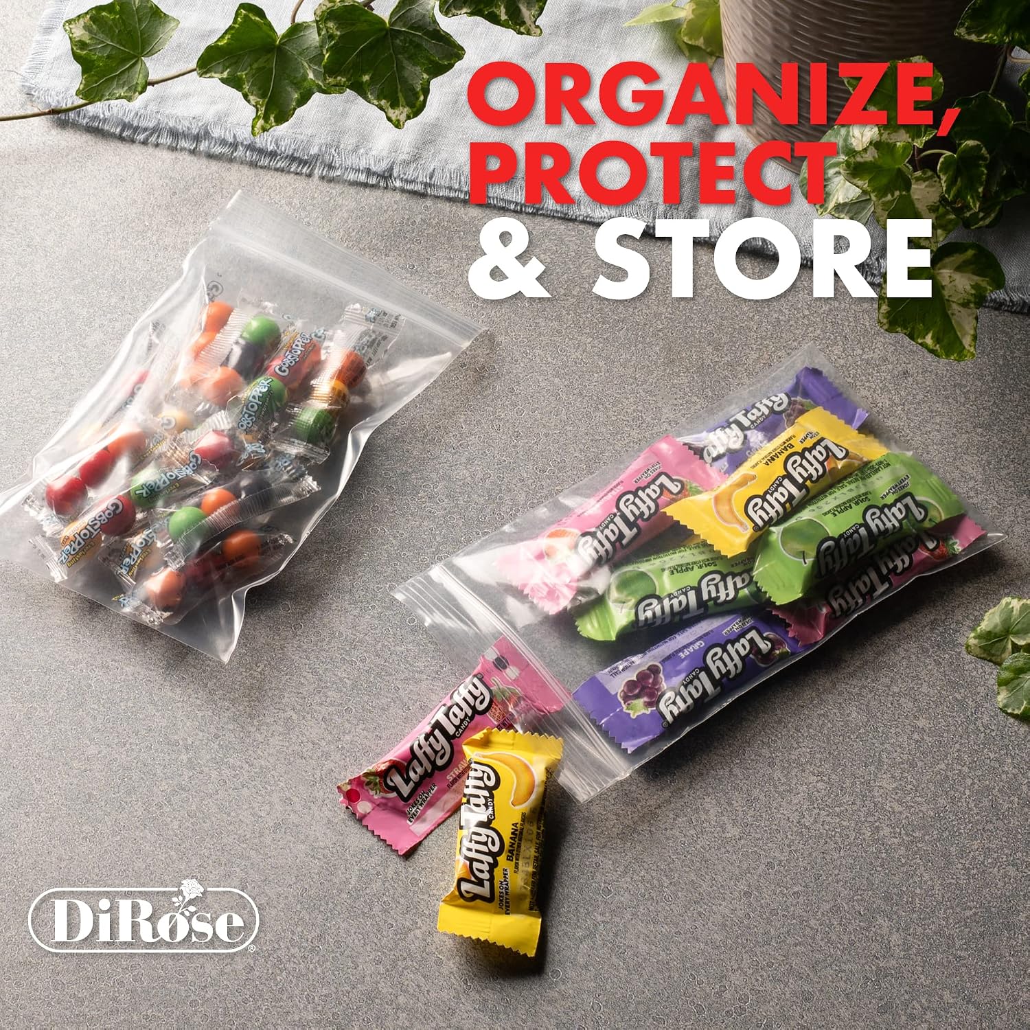 Dirose Reclosable Poly Zip Top Bags - 4" x 6" (100 Count), 4 Mil - Resealable Plastic Bags with Zipper - Clear Baggies for Jewelry, Pills, Candy