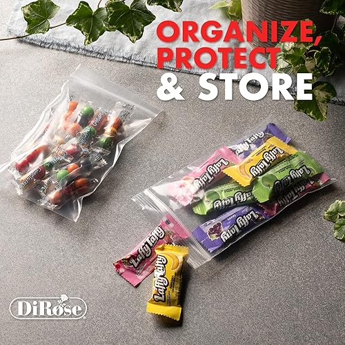 Miniatura 8 de Bolsas de polietileno con cierre de cremallera, 3 x 5 pulgadas (100 unidades), 4 mil, bolsas de plástico con cierre hermético  Bolsas de plástico