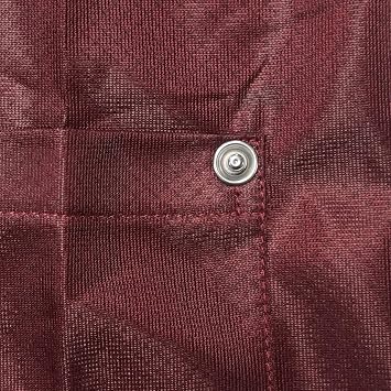 ESD Jacket, 90% Polyester, 10% Carbon, Snap Cuff, Reliable Panel-to-Panel Continuity, Good for 100 Washes, Maroon, Extra Small