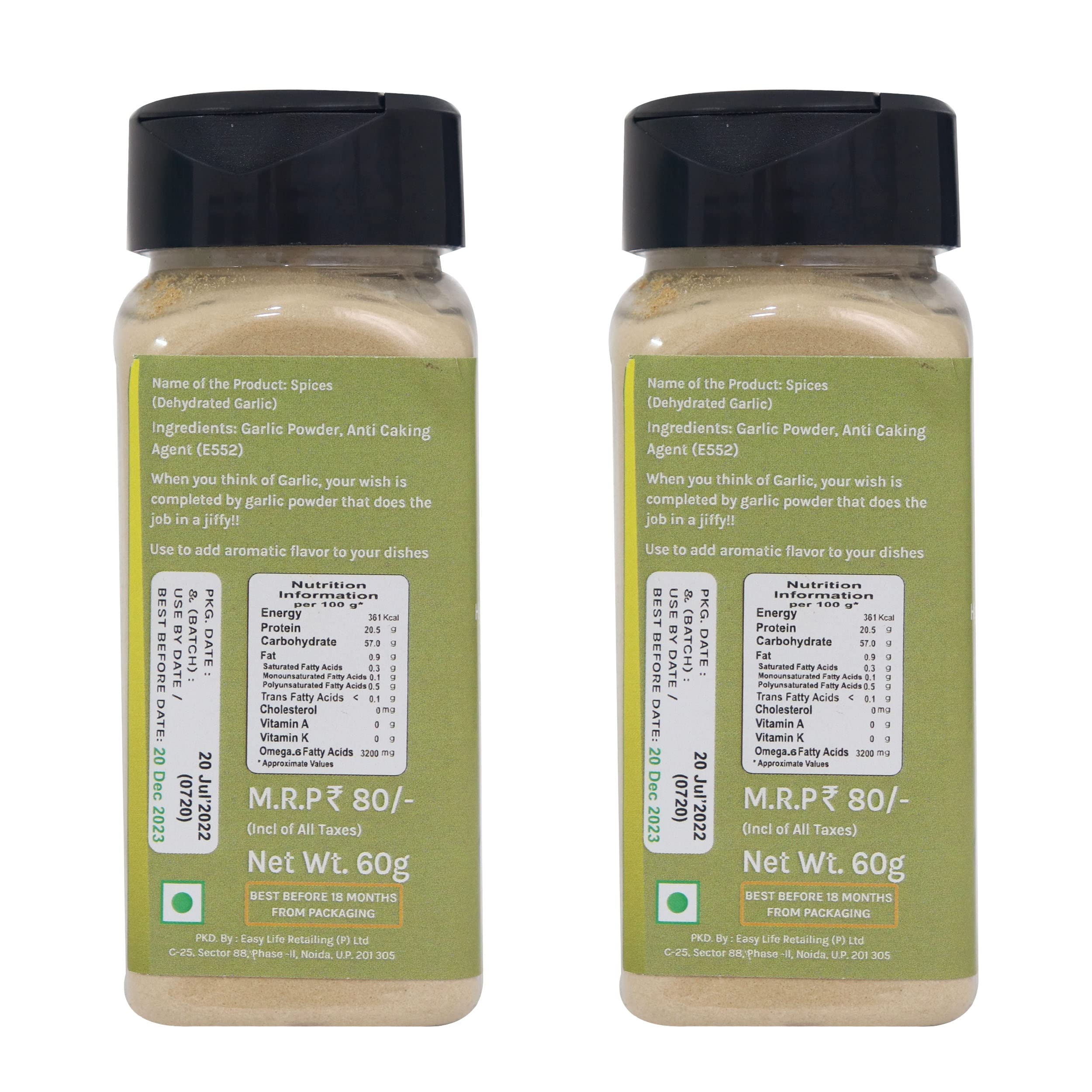 Easy Life Garlic Powder 60 grams (Pack of 2) - Image 2 thumbnail