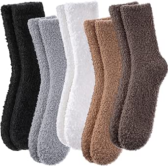FNOVCO Women’s Fuzzy Socks, Soft and Warm for Sleeping and Home