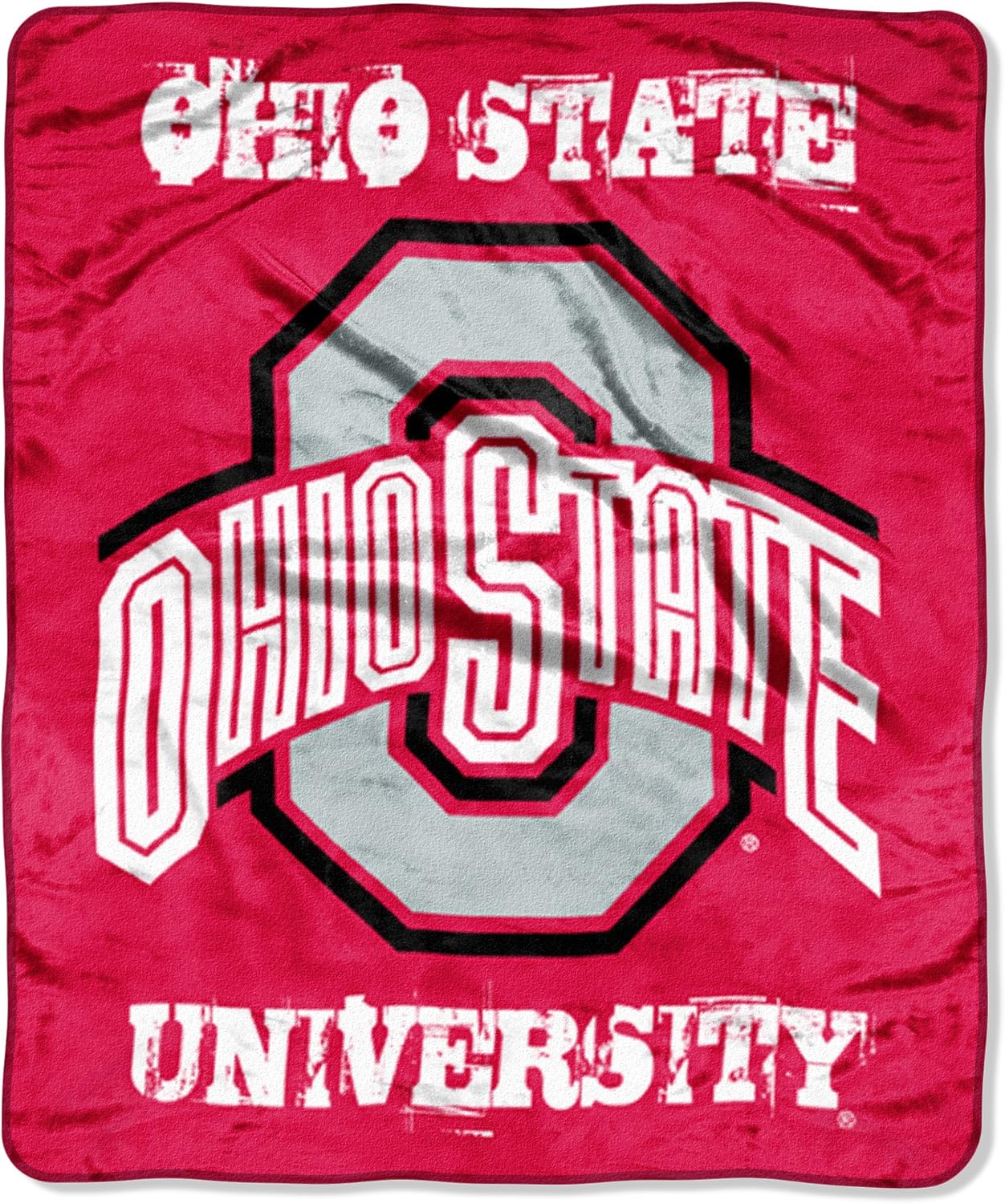 NCAA Ohio State Buckeyes Micro Plush Raschel Throw Blanket
