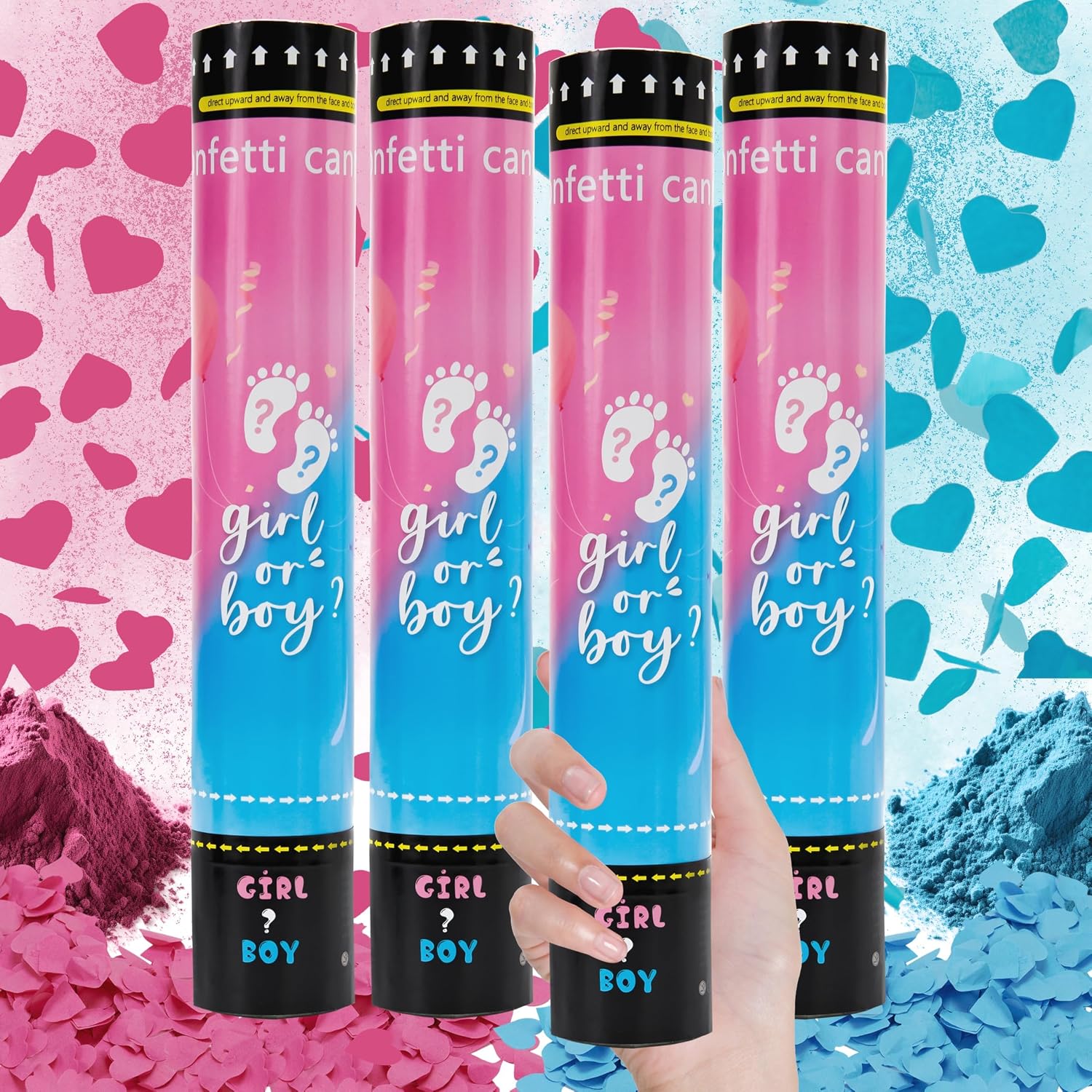 Crisky Gender Reveal Confetti Cannon Heart Shaped Confetti — free download
