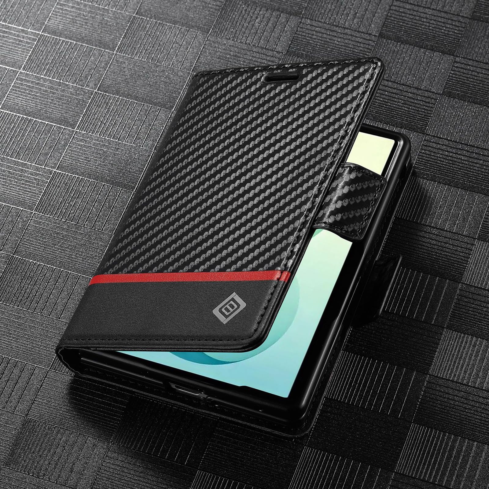 Ribaltabile Cover per Samsung Galaxy Z Fold 8, Fibra di Carbonio Modello
