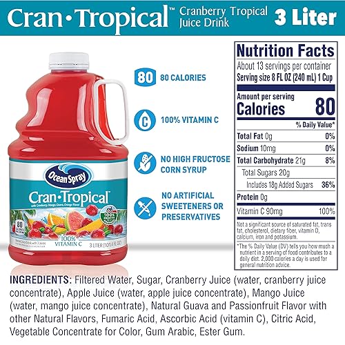 Vista 128 de Ocean Spray Bebida de cóctel de jugo de arándano, botellas de 32 onzas (paquete de 12)