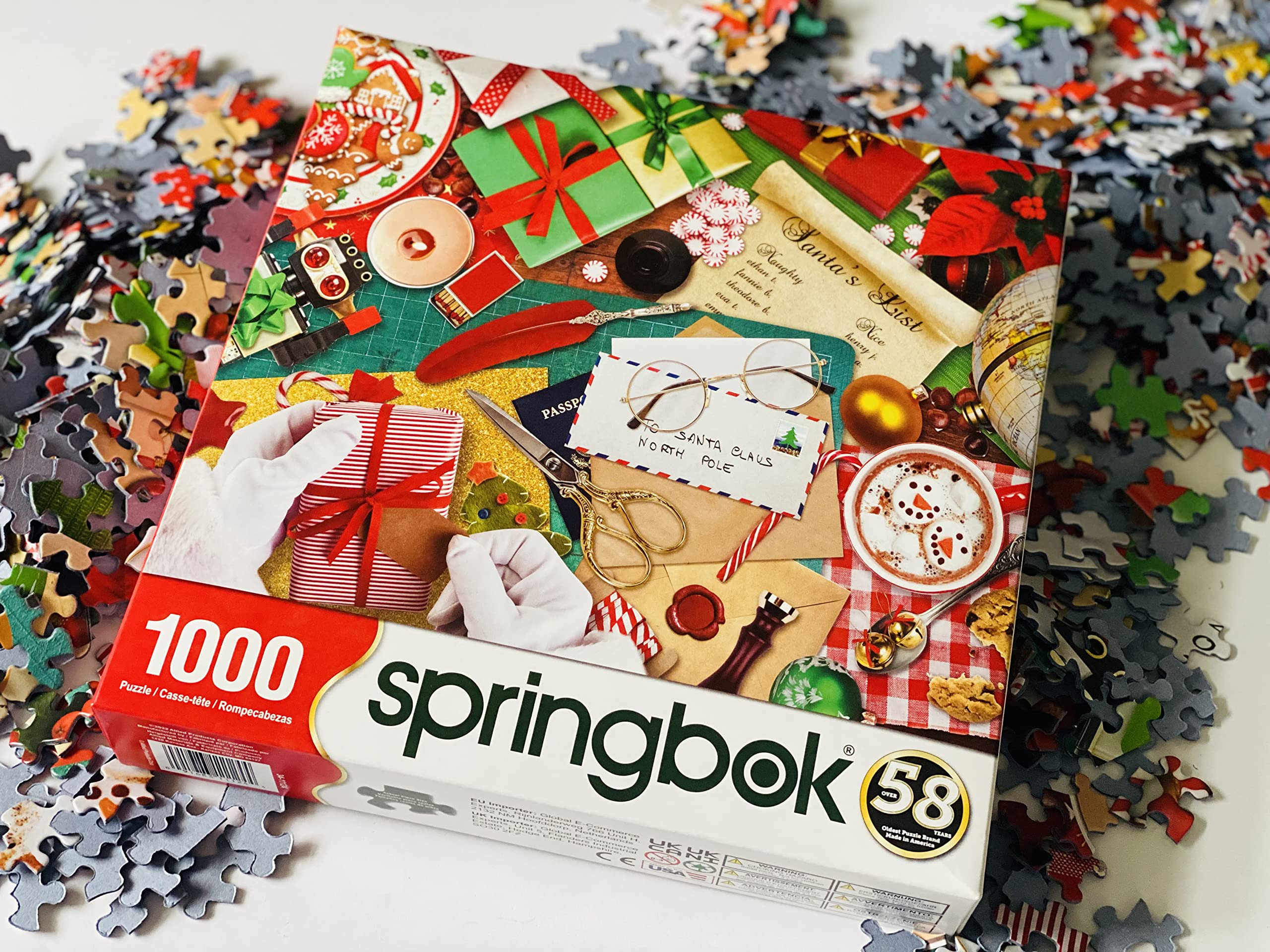 Amazon | Springbok's 1000ピース ジグソーパズル サンタの机 米国製