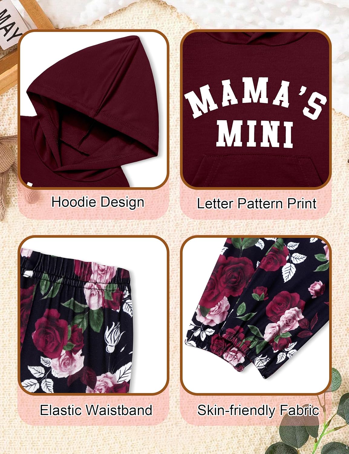 KANGKANG Toddler Baby Girl Clothes Hoodie Sweatshirts Print Pants 2 Piece Outfits Cute Fall Winter Clothing Set - Image 5