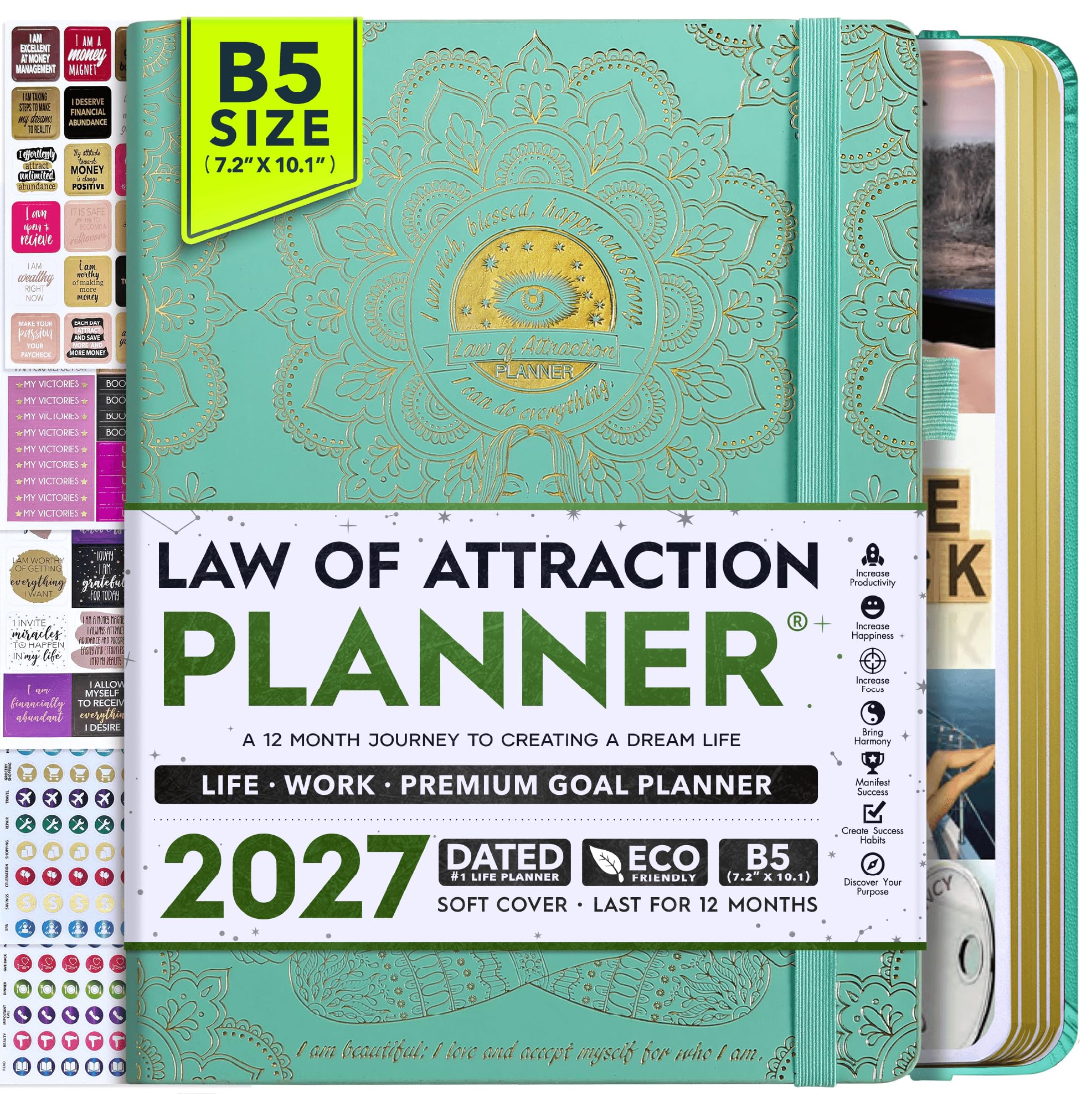2027 Planner Weekly and Monthly &amp; Manifestation Journal for Women