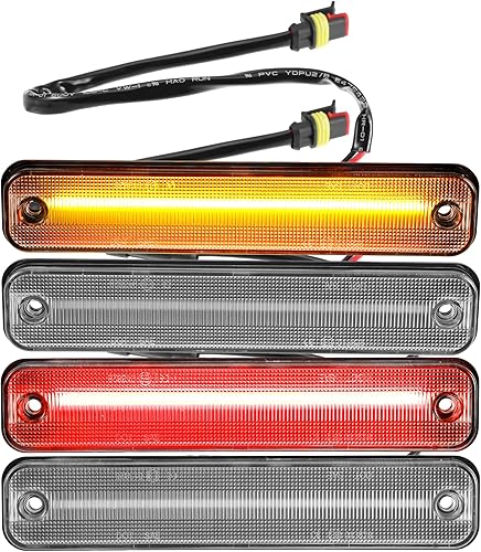 Luz de marcador lateral LED 25952319 15114677 Luces intermitentes delanteras y traseras Lámparas de marcador lateral para Hummer H2 2003-2009 Lente