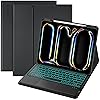 Accezz Étui de tablette portefeuille Bluetooth Clavier pour Apple iPad Air 13 pouces (2026) M4 / (2025) M3 / (2024) M2 - AZERTY / FR - Noir