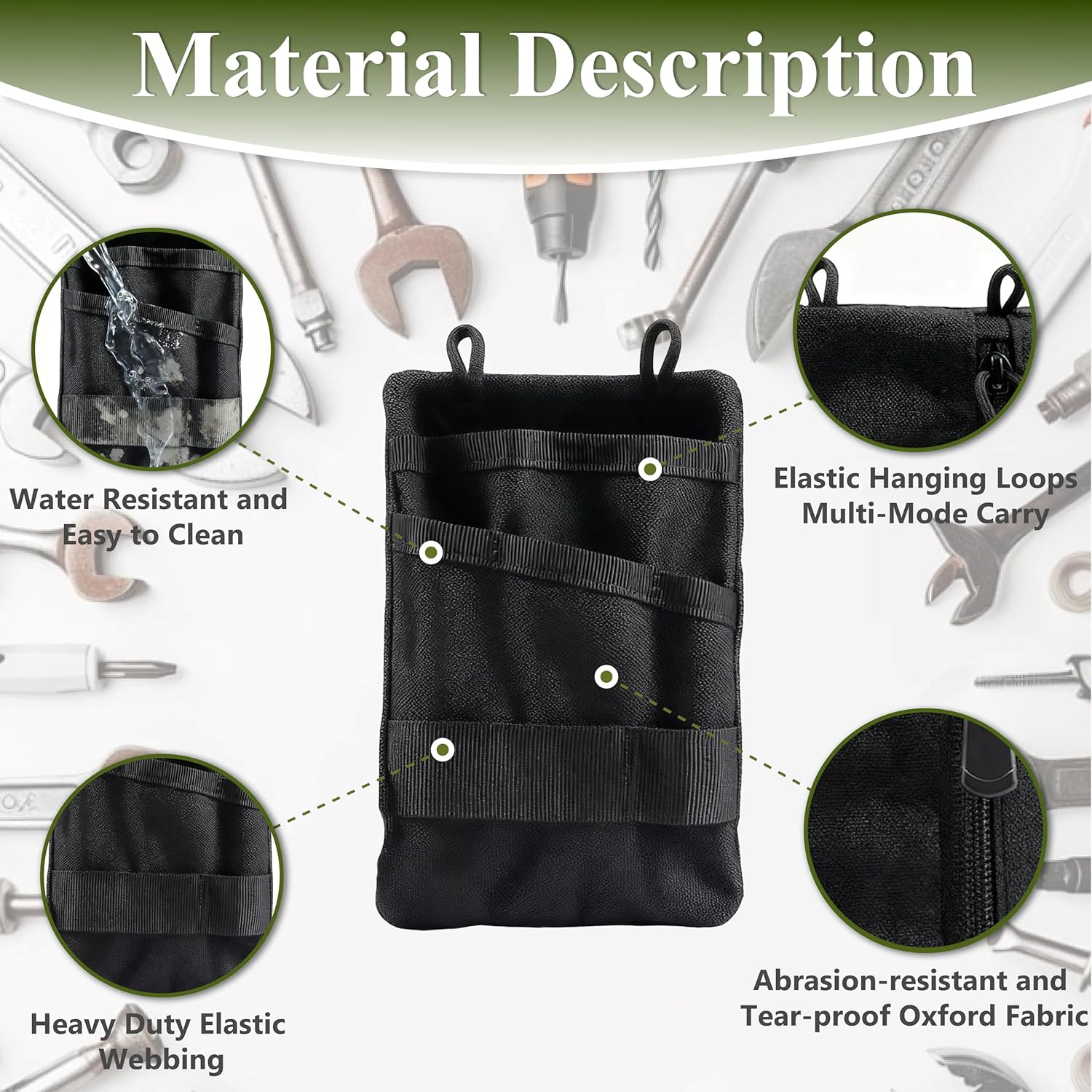 EDC Pouch Oxford Fabric Pocket Organizer with Adjustable Strap EDC Fanny Pack for Travel Running, Secure Zip Pocket for Keys Cards Cash, Holds Flashlight Pocket Knife Multitool Pen - Image 5