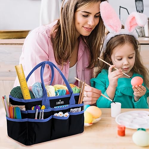 Miniatura 8 de Jjring Fundamental Organizer - Bolsa de nailon 600D para artistas, borde azul