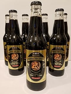 8 Bottles of Manhattan Special Expresso Coffee Sodas - (12oz. Size Bottles)