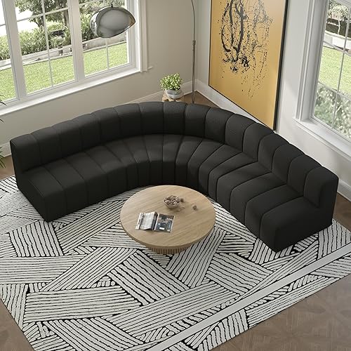 Vista 36 de LEVNARY Módulo redondo 1/8 para sofá modular (beige)