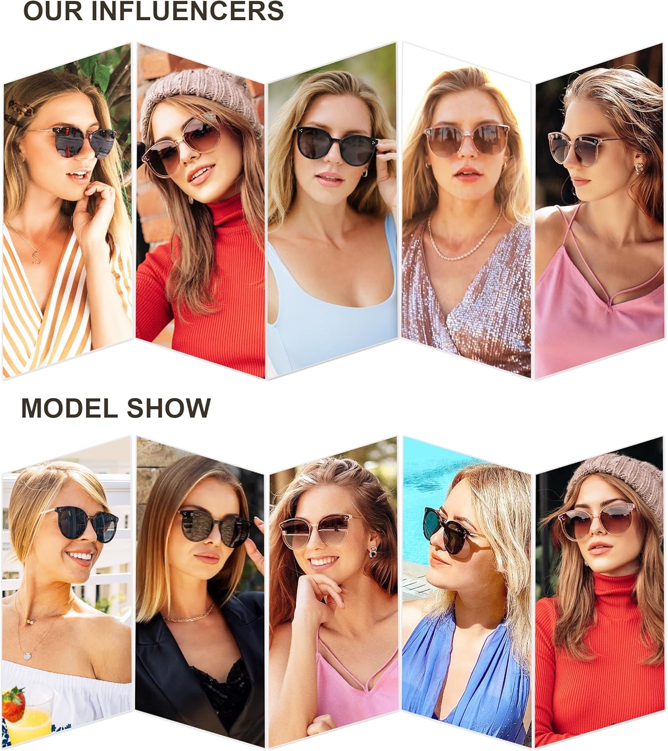 SOJOS Classic Trendy Round Sunglasses Womens Mens Oversized Large Shades UV400 Vacation Sunnies SJ2068 - Image 3