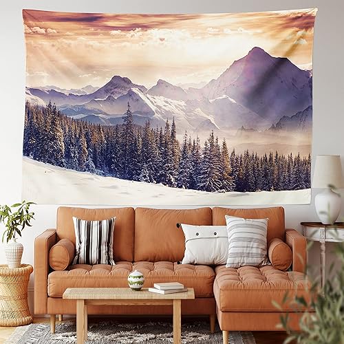 Miniatura 9 de Ambesonne Tapiz de fiesta de los años 70, caja retro en arte pop, música de baile, composición colorida impresa, para colgar en la pared para